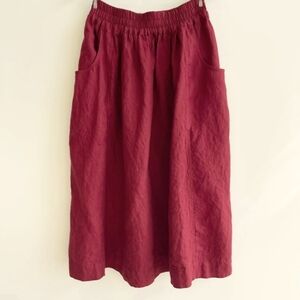NPL OIA gathered Linen Skirt (Sz Medium)